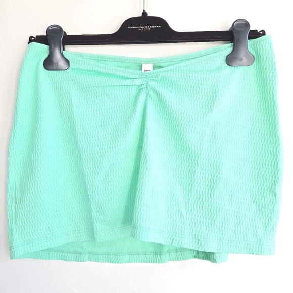 New Solid and Striped The Lana Crinkle Rib Seafoam Green Skirt NWT Large - Picture 6 of 8